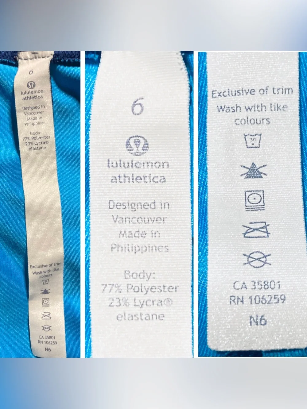 Lululemon Vintage Jet Pant Sz 6, Samba Snake Kayak Hero Blue Relaxed Fit Trouser